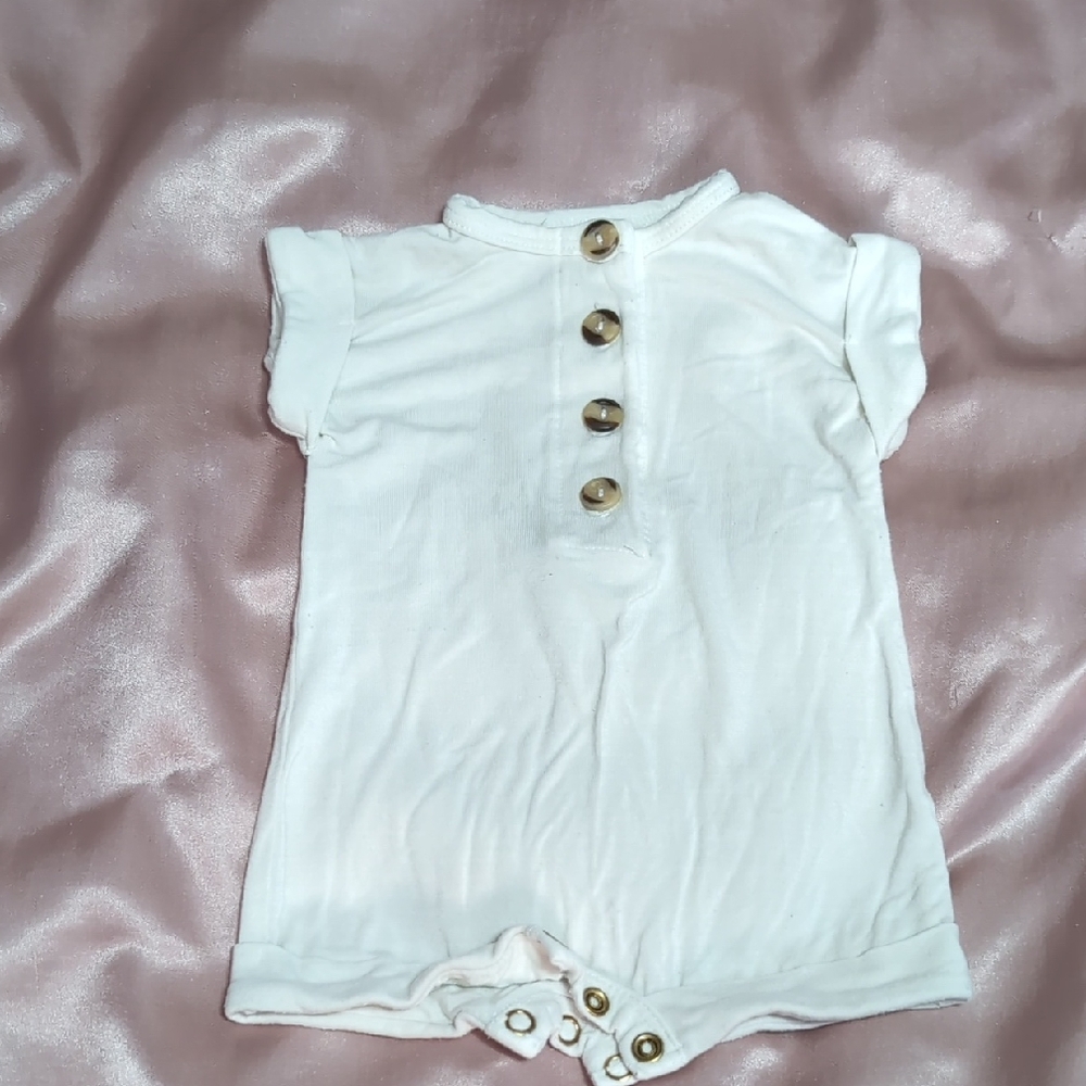 Lou Lou & Company Cream Bodysuit with Gold Buttons